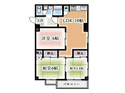 天白第33棟(3LDK/14階)の間取り写真
