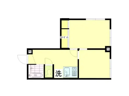 鈴木ビル(2DK/4階)の間取り写真