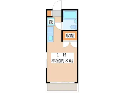 ハイム山口(ワンルーム/2階)の間取り写真