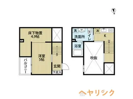 QIARA(ワンルーム/1階)の間取り写真