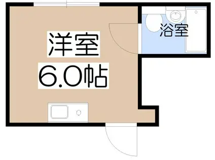 ラパンジール天王寺(ワンルーム/2階)の間取り写真