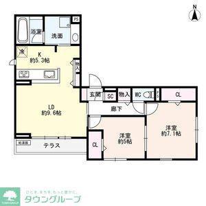 LUVITA新福寺町(2LDK/3階)の間取り写真