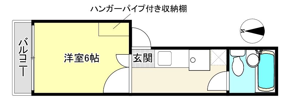 上野マンション(1K/2階)の間取り写真