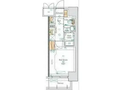 MAXIV大須観音(1K/9階)の間取り写真