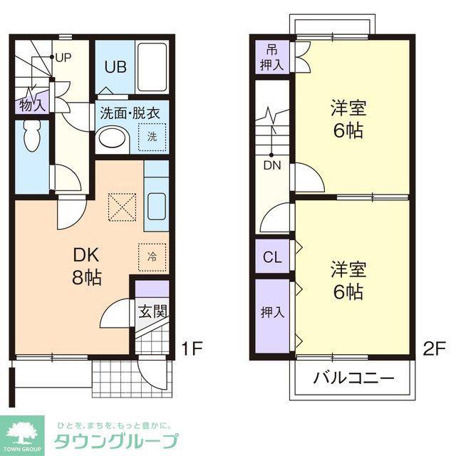 K・CLAIR(2DK/1階)の間取り写真