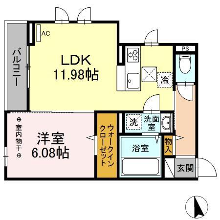 エミネンス(1LDK/1階)の間取り写真
