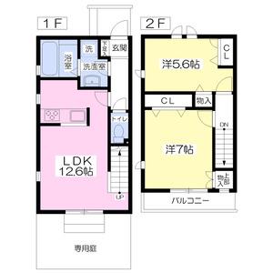 アンタレス(2LDK/1階)の間取り写真