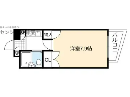 メゾン・ブロンネージュ(1K/3階)の間取り写真