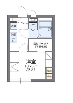 レオパレス杭瀬北新町I(1K/2階)の間取り写真