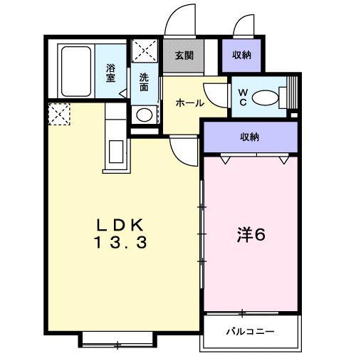 リッシュ リヴィエール(1LDK/3階)の間取り写真