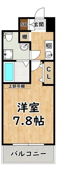 GROOVE御幣島アベニュー(1K/7階)の間取り写真