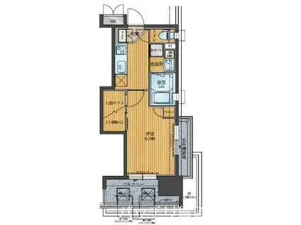 アクタス天神パークシティ(1K/3階)の間取り写真