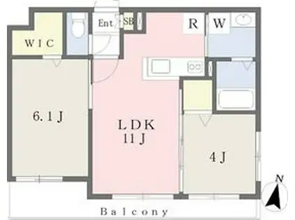 カーサフォレスト北円山(2LDK/3階)の間取り写真