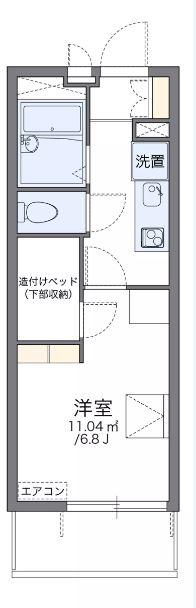 レオパレス新長田(1K/1階)の間取り写真