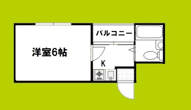 MKマンション(1K/5階)の間取り写真