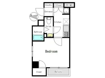 AZEST本所吾妻橋(1K/3階)の間取り写真