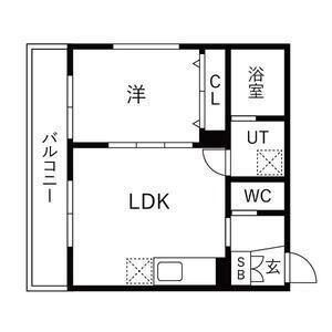 イリスコート忍ヶ丘II(1LDK/2階)の間取り写真