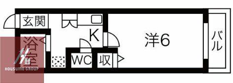 グリーンプラザ城東(1K/9階)の間取り写真