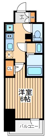 エステムプラザ横濱関内(1K/8階)の間取り写真
