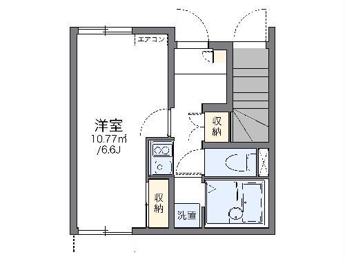 レオネクスト桜丘第3(1K/1階)の間取り写真