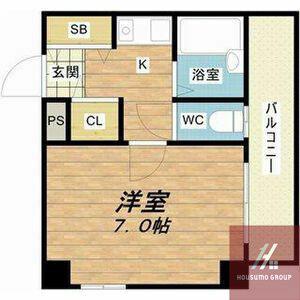 舟橋青山ビル(1K/3階)の間取り写真