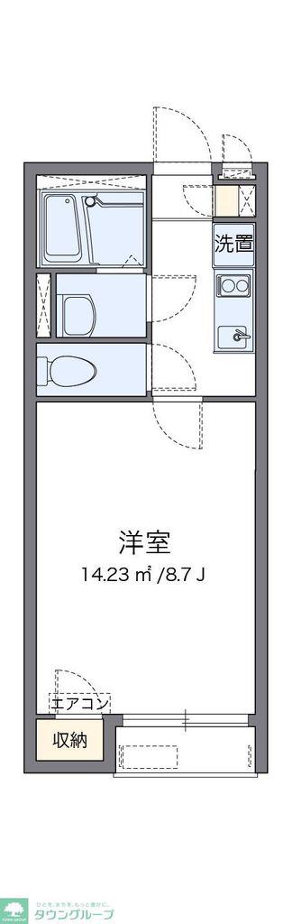 レオネクスト三愛(1K/1階)の間取り写真