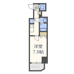 プレサンス上町台リベルテ(1K/9階)の間取り写真