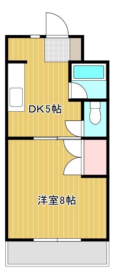 メルベーユI(1DK/3階)の間取り写真