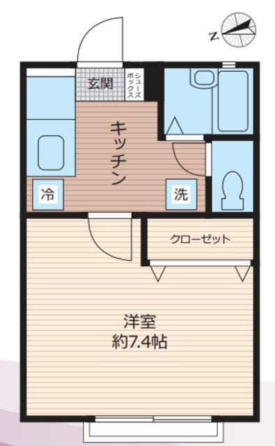 バーディハイツ(1K/2階)の間取り写真