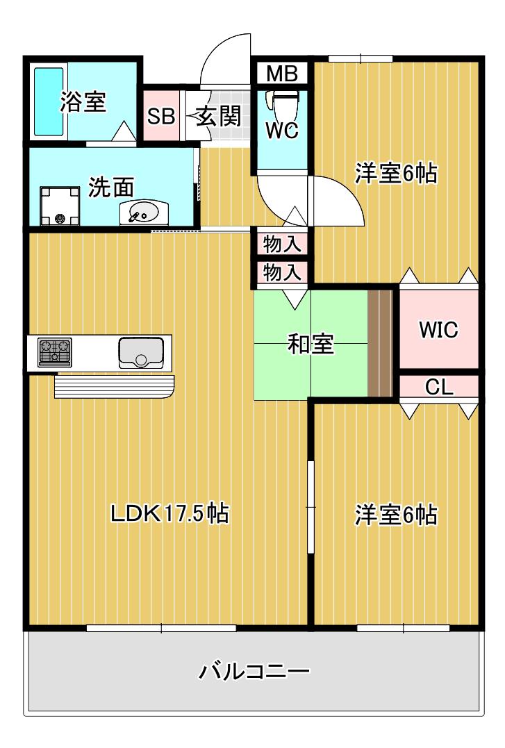 レクエルド藤(2SLDK/2階)の間取り写真