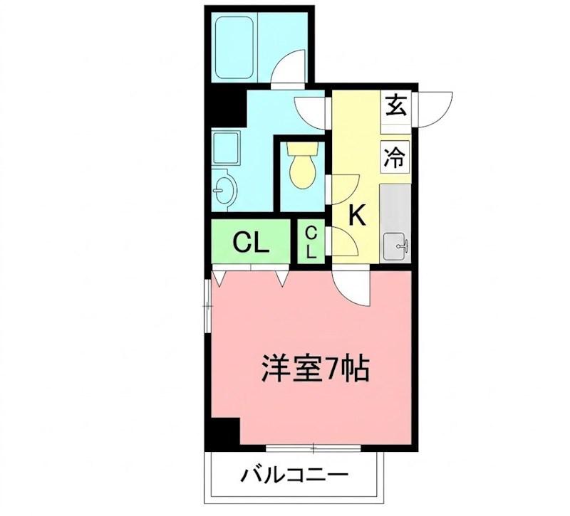 アドバンス茅ヶ崎(1K/4階)の間取り写真