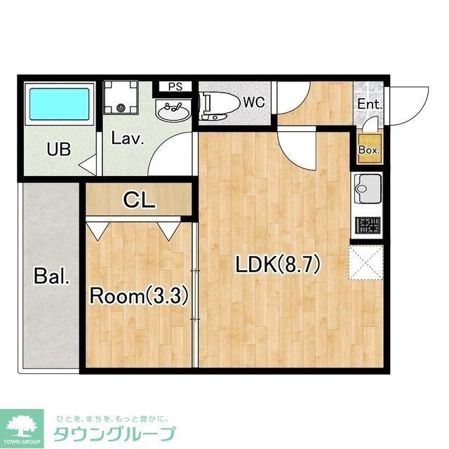 ジーメゾン加茂宮(1LDK/1階)の間取り写真