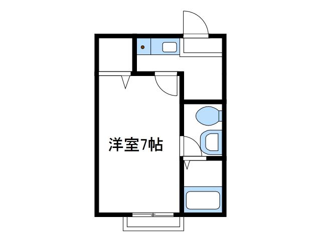 パナハイツ伊藤(1K/2階)の間取り写真