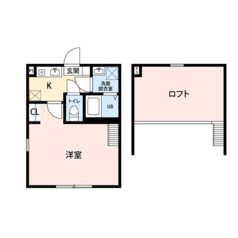 町田市金森東1丁目共同(1K/1階)の間取り写真