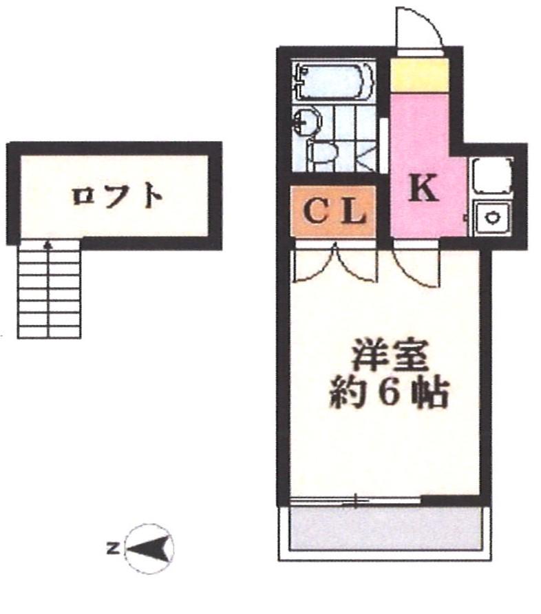 北千住第4(1K/2階)の間取り写真