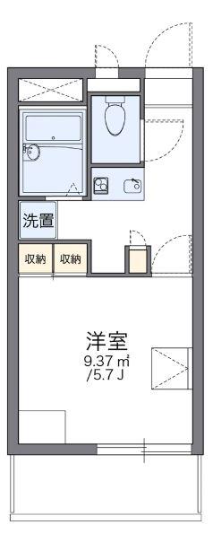 レオパレス武庫川B(1K/2階)の間取り写真