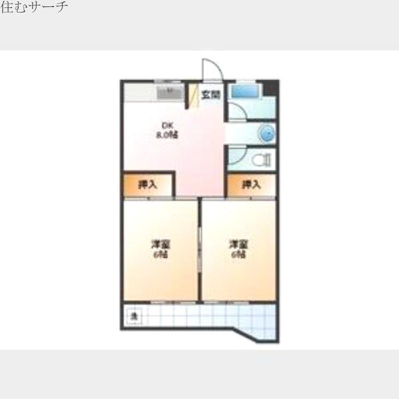 向陽ビル(3DK/3階)の間取り写真