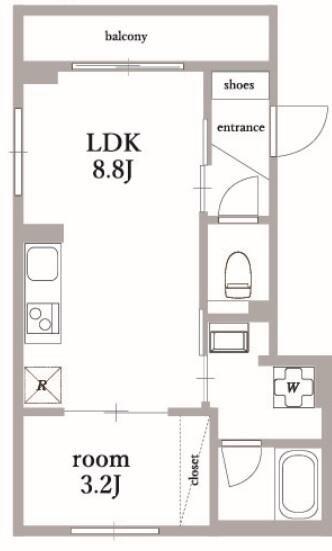 KS表参道(1LDK/1階)の間取り写真