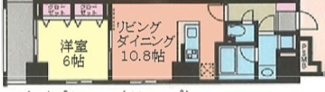 PERTE八王子(1LDK/10階)の間取り写真