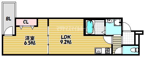 フジパレス住道駅北(1LDK/2階)の間取り写真