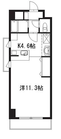 グランメール21(1K/4階)の間取り写真