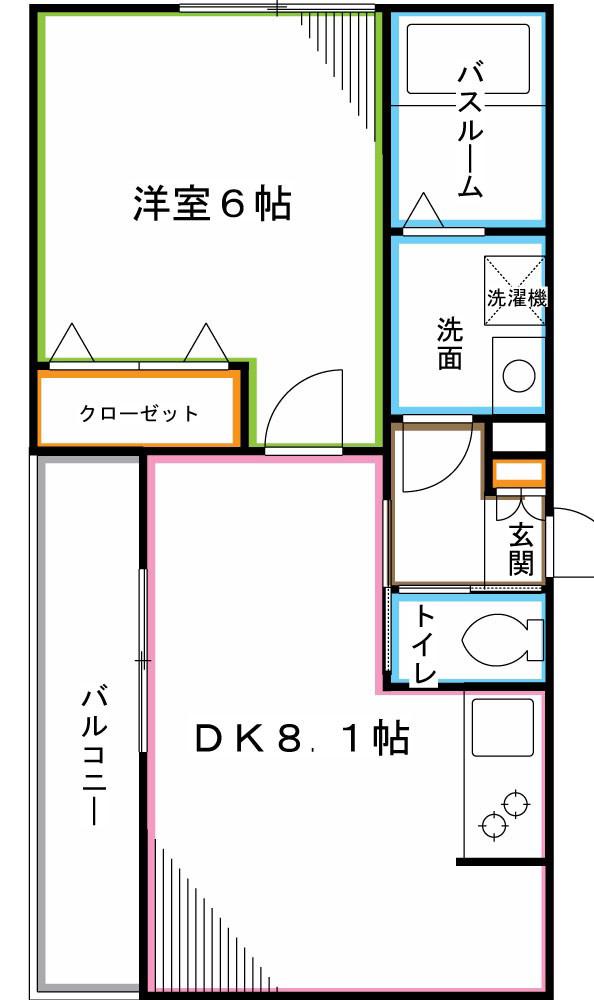 ラフィーネ(1LDK/3階)の間取り写真