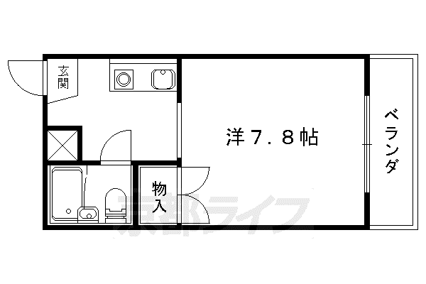 アーバンギア121(1K/4階)の間取り写真