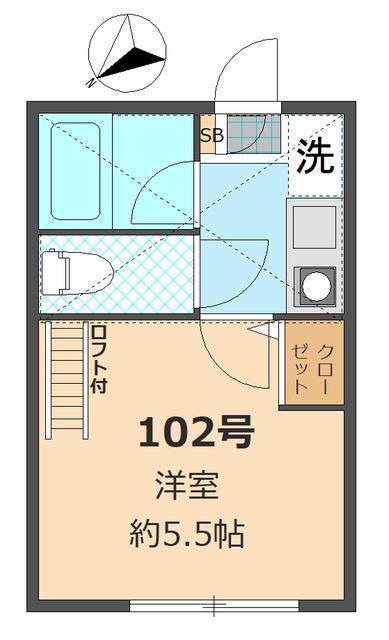 アルテ八丁畷(1K/1階)の間取り写真