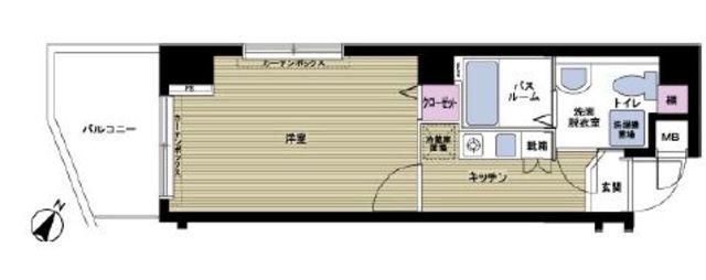 フェニックス荻窪弐番館(1K/3階)の間取り写真