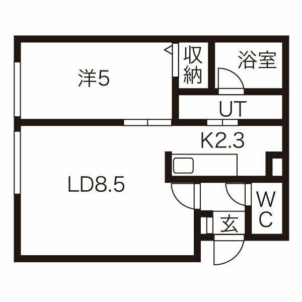 メゾンレーヴ(1LDK/2階)の間取り写真