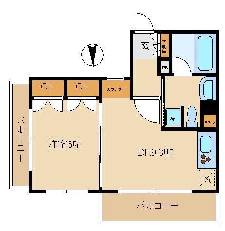 パークアクシス仲御徒町(1DK/11階)の間取り写真