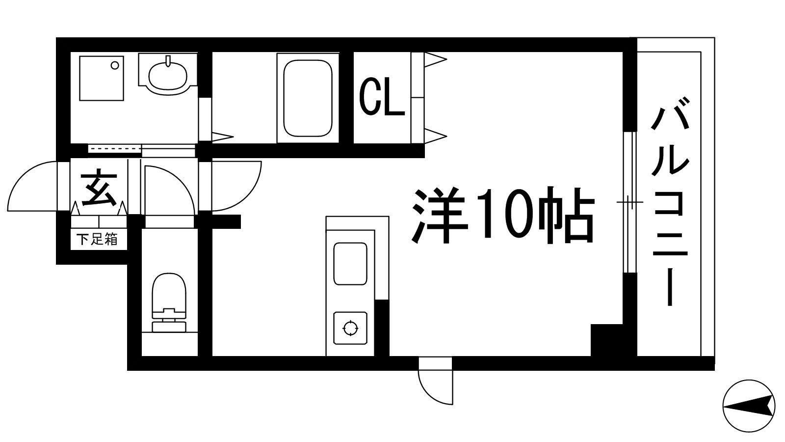 AVENUE HARU(ワンルーム/4階)の間取り写真