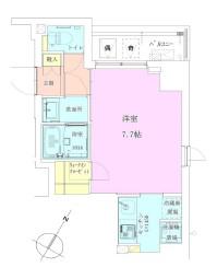 恵比寿レジデンス弐番館(1K/5階)の間取り写真