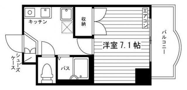 セントアトラス(1K/2階)の間取り写真